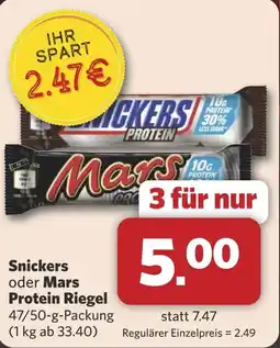 Combi Snickers oder Mars Protein Riegel aanbieding