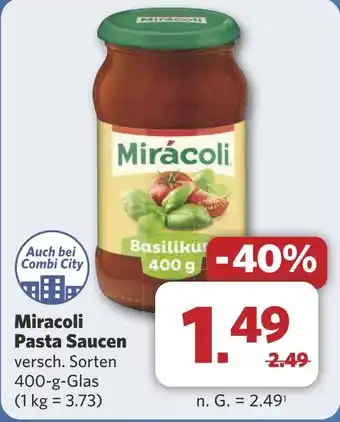 Combi Miracoli Pasta Saucen aanbieding