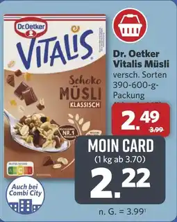 Combi Dr. Oetker Vitalis Müsli aanbieding