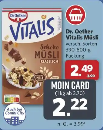 Combi Dr. Oetker Vitalis Müsli aanbieding