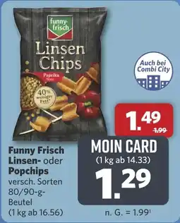 Combi Funny Frisch Linsen- oder Popchips aanbieding
