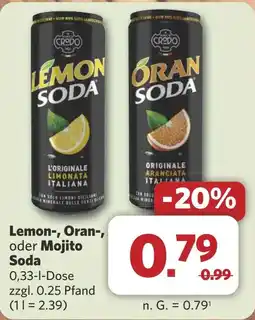 Combi Lemon-, Oran-, oder Mojito Soda aanbieding
