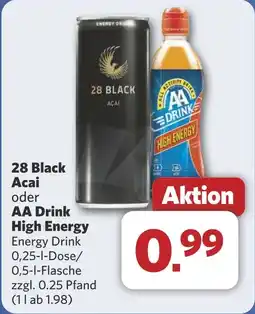Combi 28 Black Acai oder AA Drink High Energy aanbieding