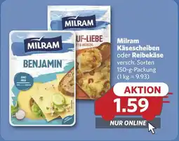 Combi Milram Käsescheiben oder Reibekäse aanbieding