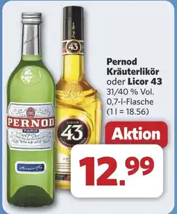 Combi Pernod Kräuterlikör oder Licor 43 aanbieding