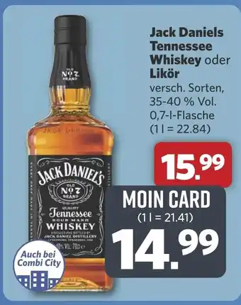 Combi Jack Daniels Tennessee Whiskey oder Likör aanbieding