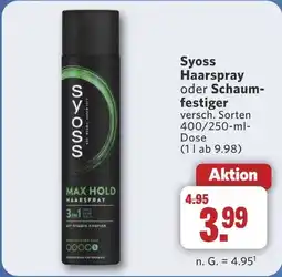 Combi Syoss Haarspray oder Schaum- festiger aanbieding