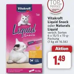 Combi Vitakraft Liquid Snack oder Naturals Liquid aanbieding