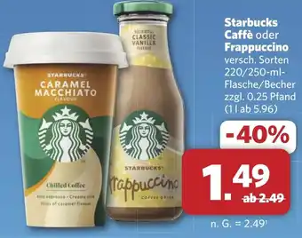 Combi Starbucks Caffè oder Frappuccino aanbieding