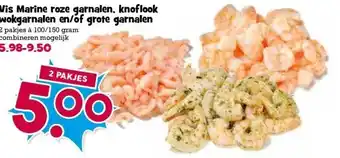 Boon`s Markt Vis Marine roze garnalen, knoflook wokgarnalen en/of grote garnalen aanbieding
