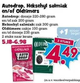 Boon`s Markt Autodrop. Heksehyl salmiak en/of Oldtimers aanbieding