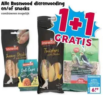 Boon`s Markt Alle Rosewood dierenvoeding en/of snacks combineren mogelijk aanbieding
