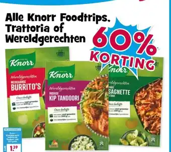 Boon`s Markt Alle Knorr Foodtrips. Trattoria of Wereldgerechten aanbieding