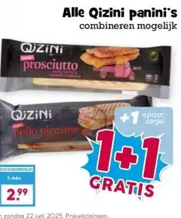 Boon`s Markt Alle Qizini panini's combineren mogelijk aanbieding
