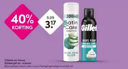 DA Gillette en Venus Scheergel en -schuim aanbieding