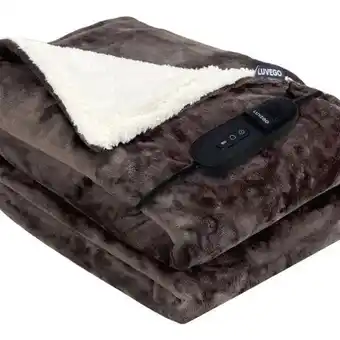 ANWB Luvego Elektrische Bovendeken 180x130cm Bruin aanbieding