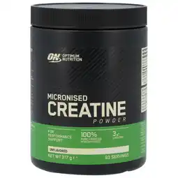 Holland & Barrett Optimum Nutrition Micronised Creatine Powder Unflavored - 317g aanbieding