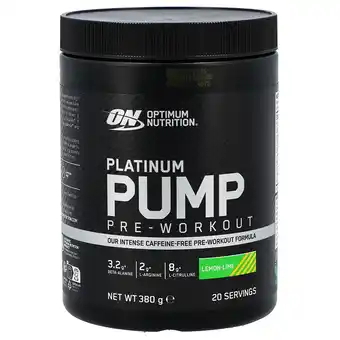 Holland & Barrett Optimum Nutrition Platinum Pump Pre-Workout Lemon-Lime - 380g aanbieding