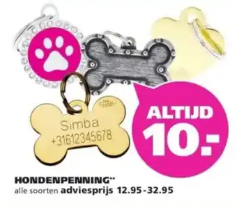 Ranzijn Hondenpenning aanbieding