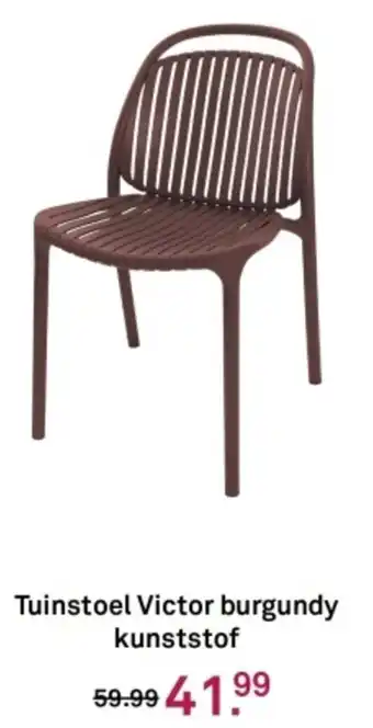 Karwei Tuinstoel Victor burgundy kunststof aanbieding