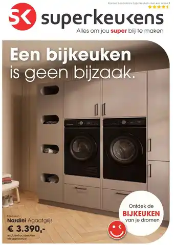 Superkeukens bijkeuken Nardini Agaatgrijs aanbieding
