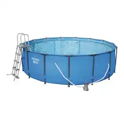 Van Cranenbroek Zwembad Steel Pro Max 457x122cm + pomp +L Bestway aanbieding