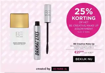 ICI Paris XL BE Creative Make Up Bijvoorbeeld: Bronzing Drops 30 ml + Dramat Eyes Mascara Black aanbieding