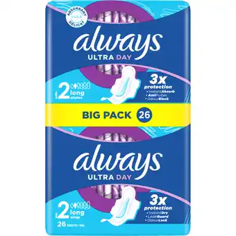 Jumbo Always Ultra Dag Maandverbanden Long (Maat 2) aanbieding