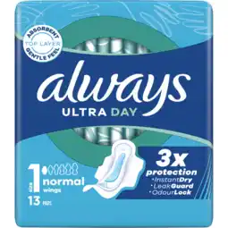 Jumbo Always Ultra Dag Maandverbanden Normal (Maat 1) aanbieding