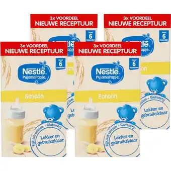 Jumbo Nestlé PyjamaPapje Banaan 6+ maanden baby pap 4 x 3 x 250 ml aanbieding