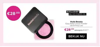 ICI Paris XL Huda Beauty Easy Bake Loose Powder Ube Birthday Cake aanbieding