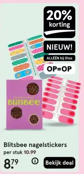 Etos Blitsbee nagelstickers aanbieding