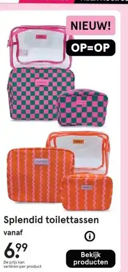 Etos Splendid toilettassen aanbieding