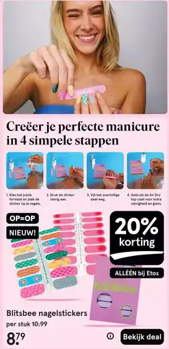 Etos Blitsbee nagelstickers aanbieding