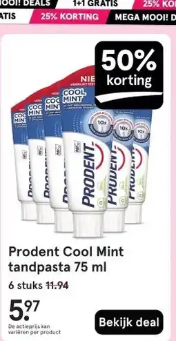 Etos Prodent Cool Mint tandpasta 75 ml aanbieding