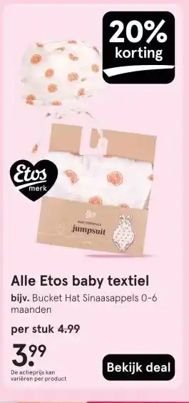 Etos Alle Etos baby textiel aanbieding