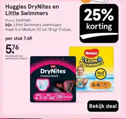 Etos Huggies DryNites en Little Swimmers aanbieding