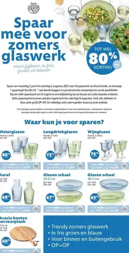 Boon`s Markt Spaar mee voor zomers glaswerk aanbieding