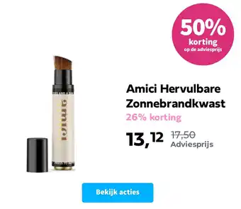 Plein.nl Amici Hervulbare Zonnebrandkwast aanbieding