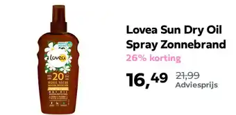Plein.nl Lovea Sun Dry Oil Spray Zonnebrand aanbieding