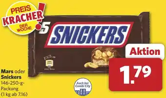Combi Mars oder Snickers aanbieding