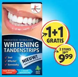 Lucovitaal Whitening tandenstrips aanbieding