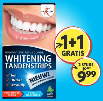 Lucovitaal Whitening tandenstrips aanbieding