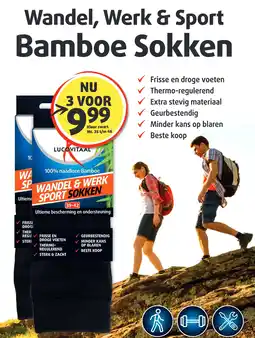 Lucovitaal Wandel, Werk & Sport Bamboe Sokken aanbieding