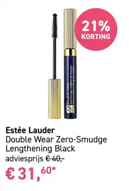 Mooi parfumerie Estée Lauder Double Wear Zero-Smudge Lengthening Black aanbieding