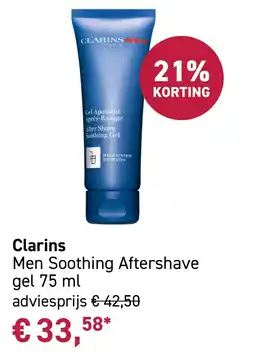 Mooi parfumerie Clarins Men Soothing Aftershave Gel aanbieding