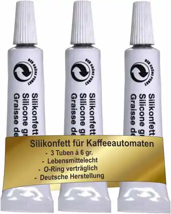 Amazon Renz Siliconenvet voor koffieautomaten, 3 tubes à 6 g, geschikt voor de zetgroep, afdichting O-ring aanbieding