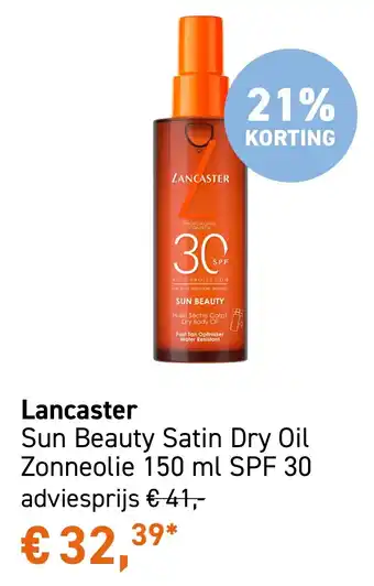 Mooi parfumerie Lancaster Sun Beauty Satin Dry Oil Zonneolie aanbieding
