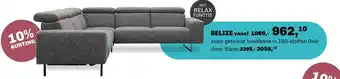 Trendhopper Belize hoekbank in 100-stoffen oslo aanbieding