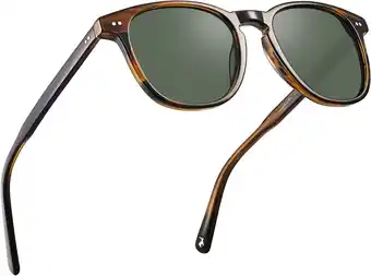 Amazon Carfia Gepolariseerde Dames Zonnebril UV400 Retro Ronde Bril voor Vrijetijds Rijden Golf aanbieding